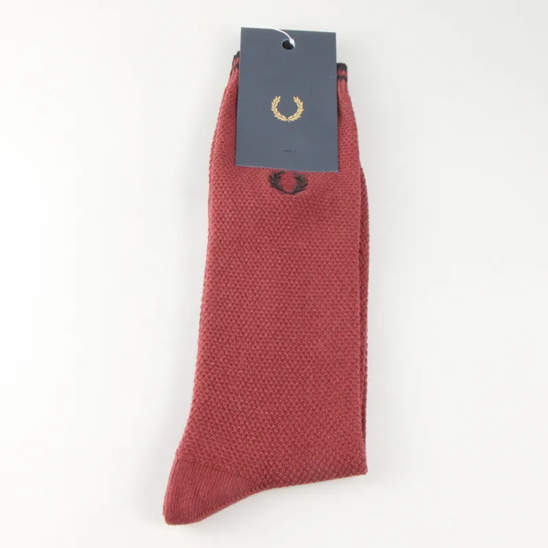 Fred Perry Tipped Socks - Port/Black
